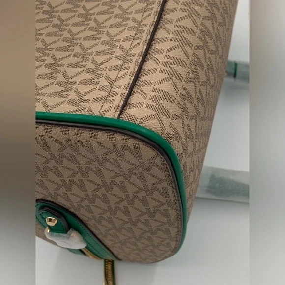 🌹New List🌹NWT Michael Kors MK Signature Jet Set Travel Medium Duffle Bag Satchel - Picture 12 of 15